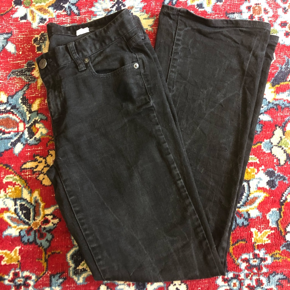 J. Crew Black Mid-Rise Bootcut Jeans